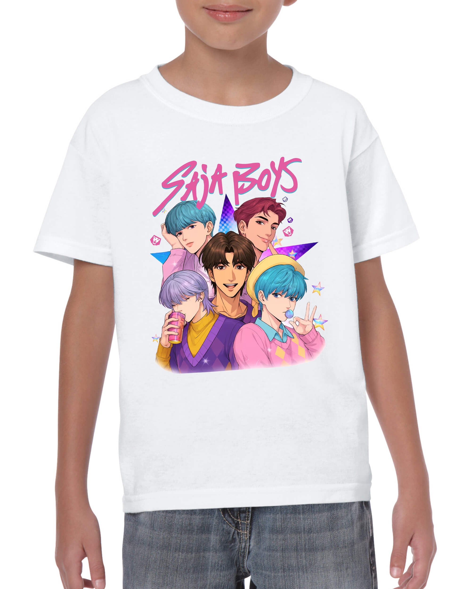 Maglietta dei Saja Boys - Jinu, Mistery, Abby, Baby, Romance