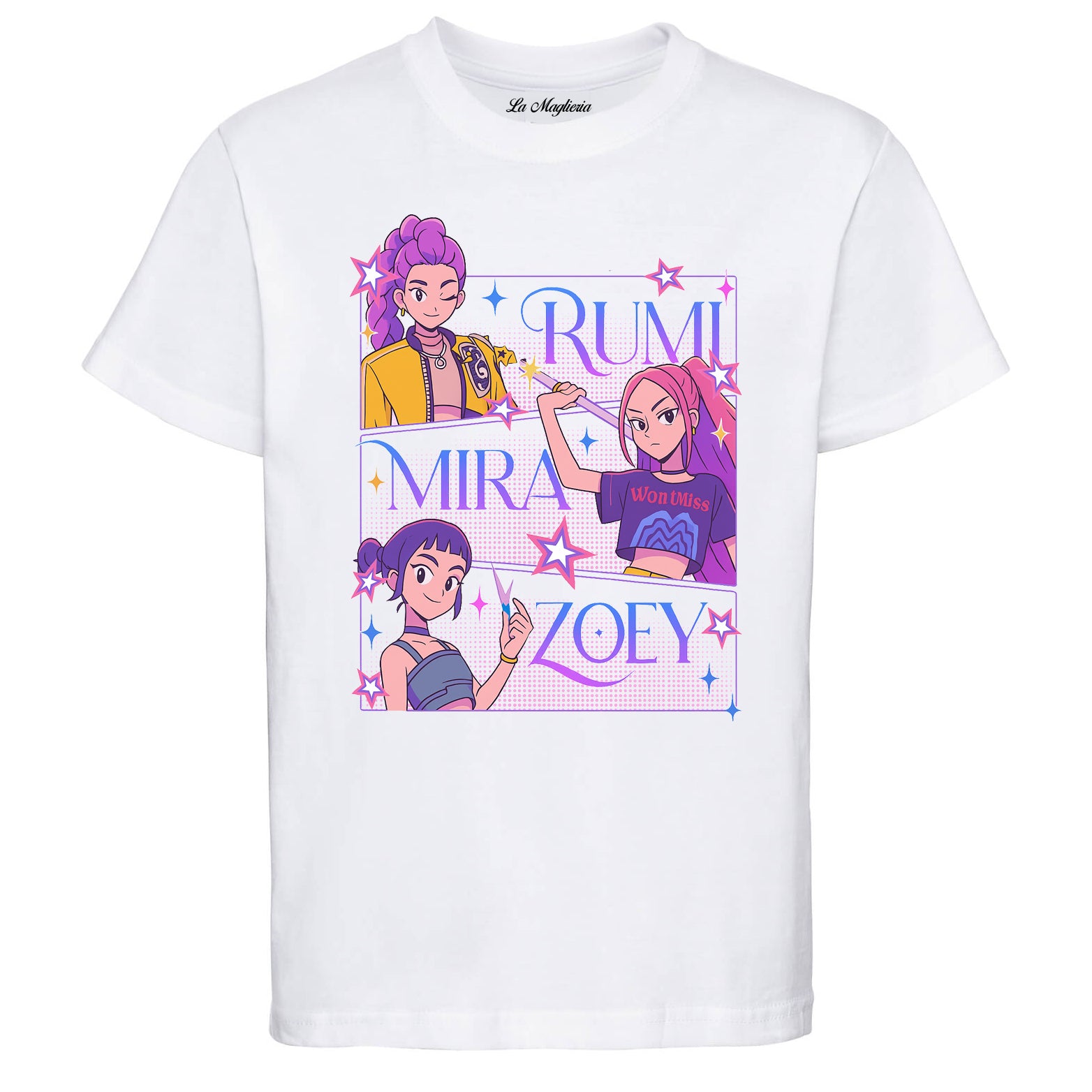 Maglietta delle Huntrix - Mira, Rumi e Zoey v.4