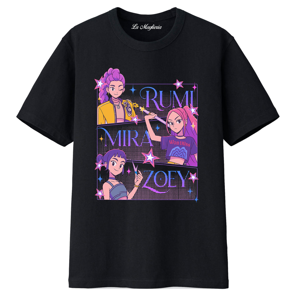 Maglietta delle Huntrix - Mira, Rumi e Zoey v.4