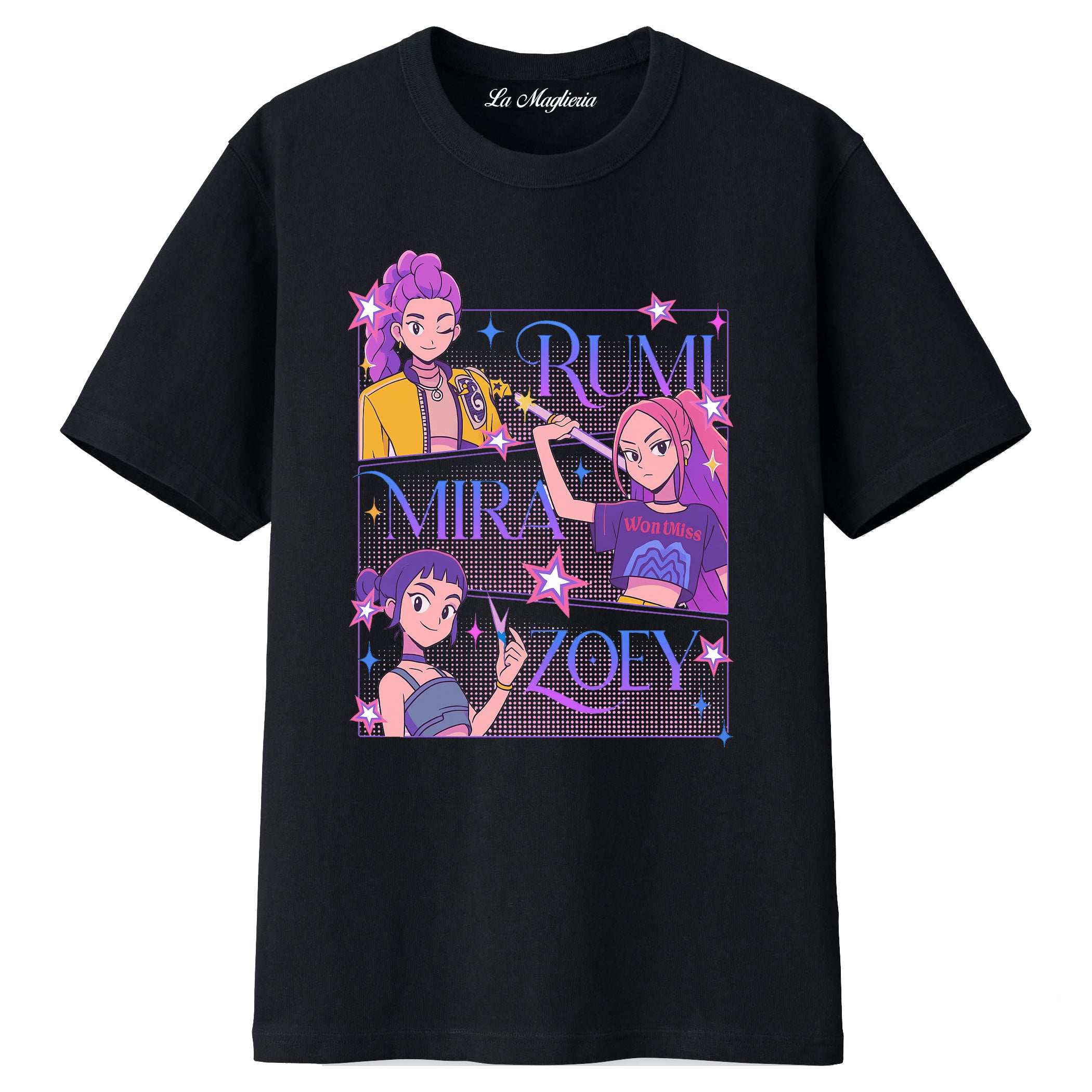 Maglietta delle Huntrix - Mira, Rumi e Zoey v.4