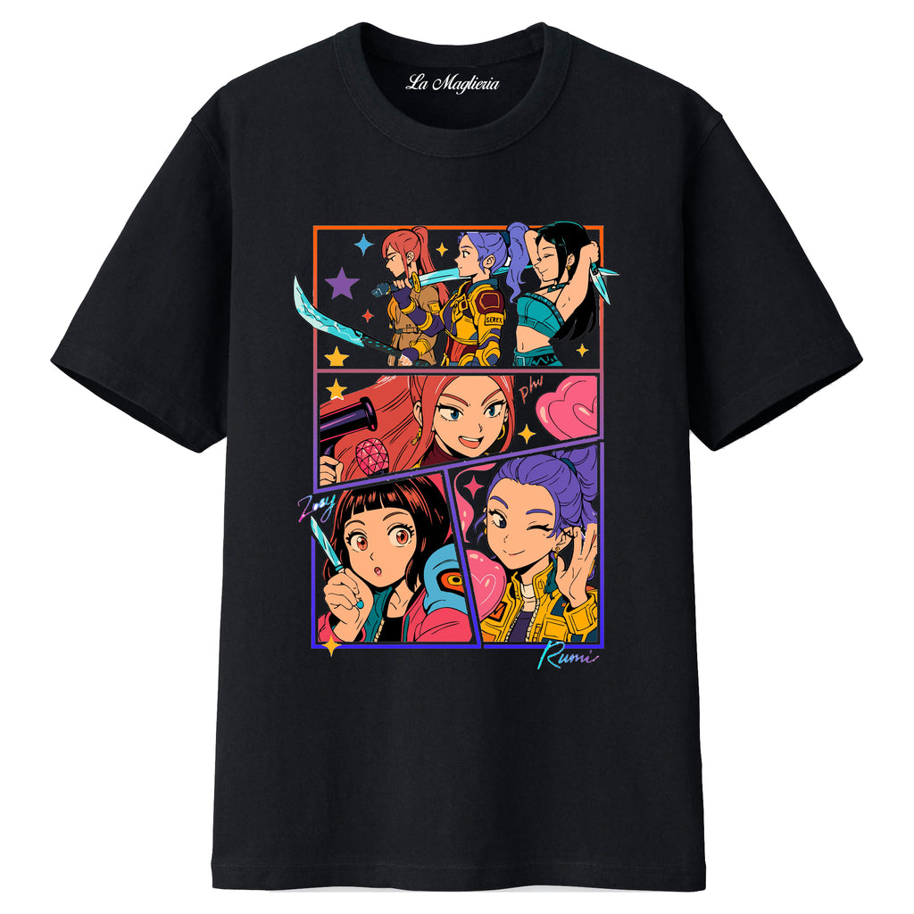 Maglietta delle Huntrix - Mira, Rumi e Zoey v.3
